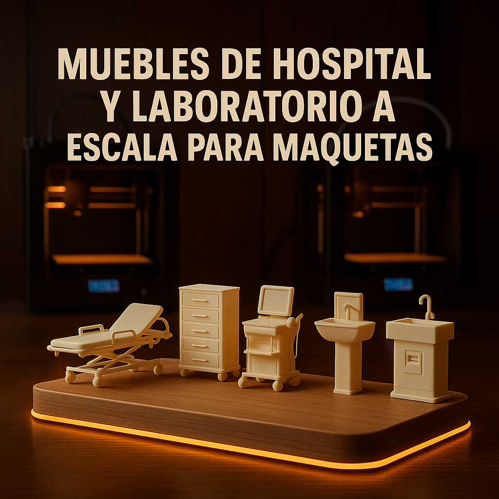 Muebles de Hospital y Laboratorio a Escala para Maquetas