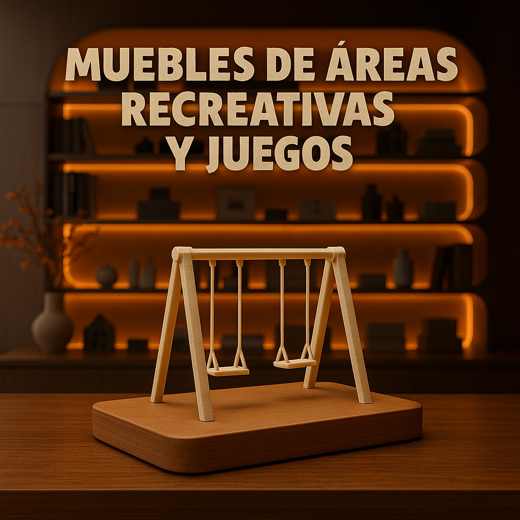 Muebles de Áreas Recreativas y Juegos a Escala para Maquetas