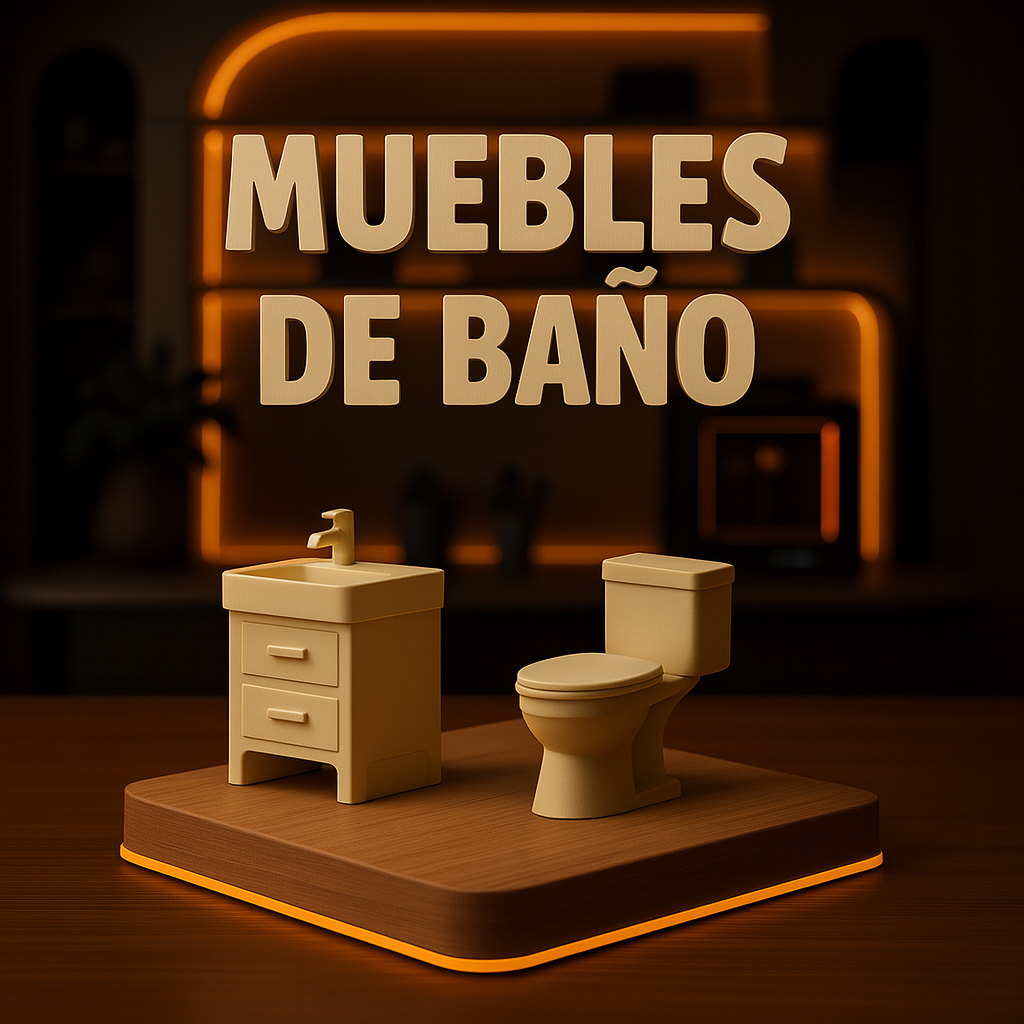 Muebles de Baño a Escala para Maquetas