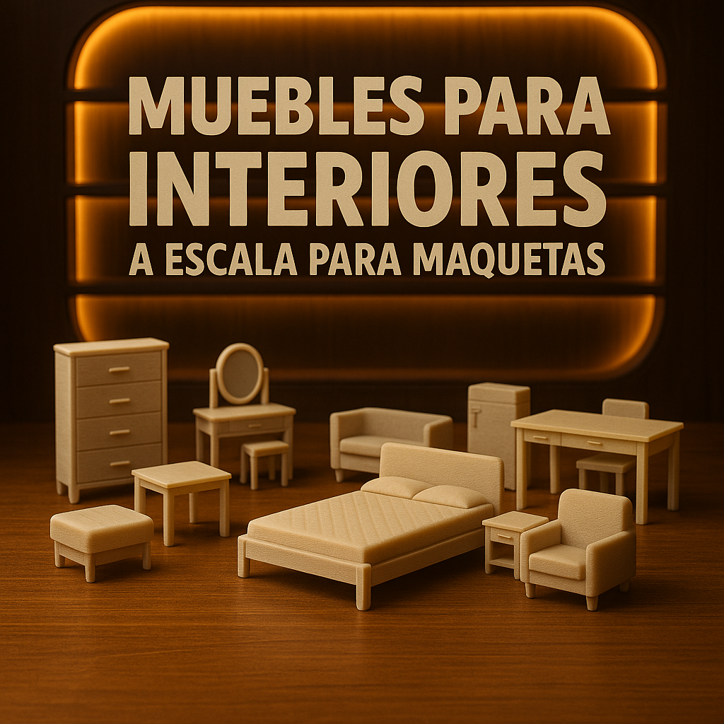 Muebles para Interiores a Escala para Maquetas