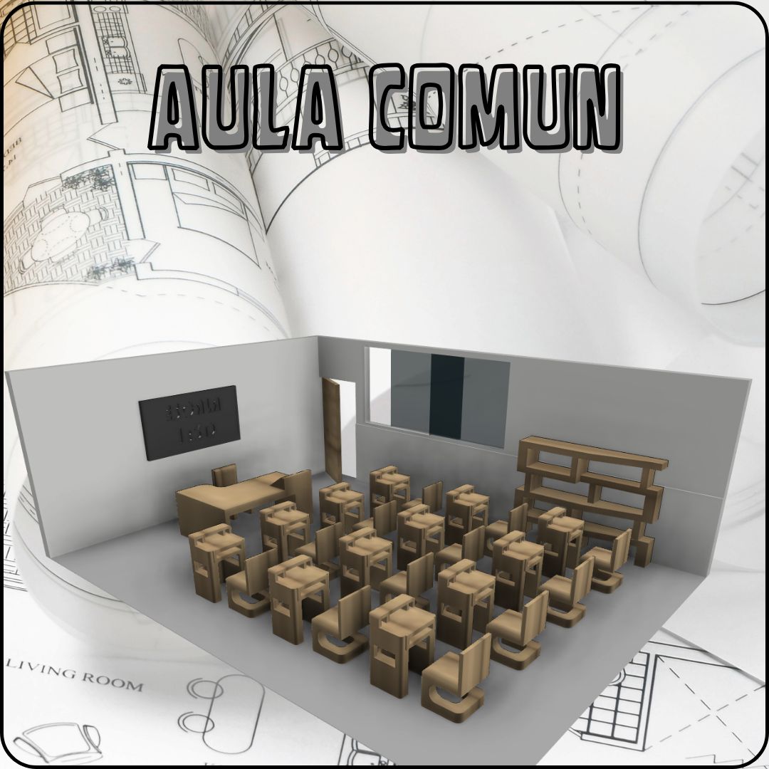 FULL KIT MUEBLES ESCUELA: ESCALA 1:100