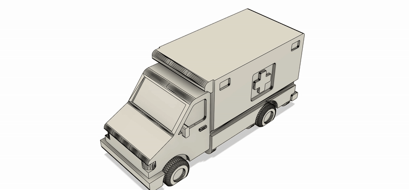 Set de AMBULANCIAS a Escala para Maquetas – 2 Piezas