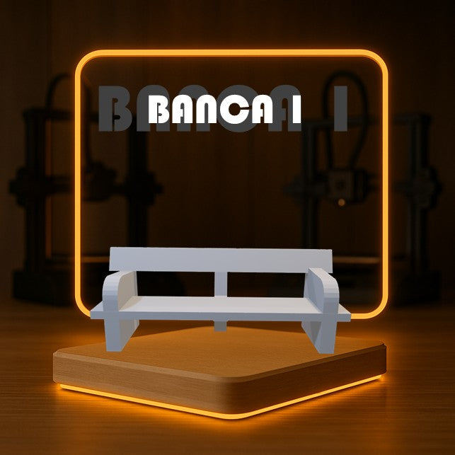 Set de BANCA 1 a Escala para Maquetas – 5 Piezas