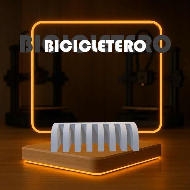 Set de BICICLETERO a Escala para Maquetas – 5 Piezas