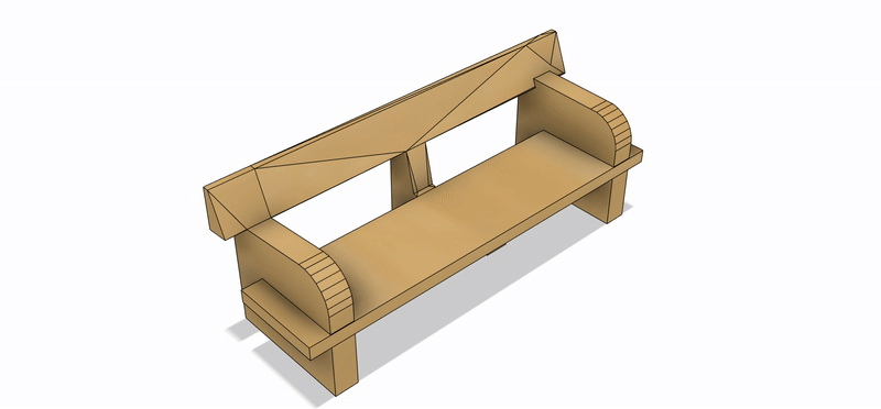 Set de BANCA 1 a Escala para Maquetas – 5 Piezas