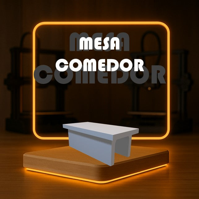 Set de MESA COMEDOR a Escala para Maquetas – 2 Piezas