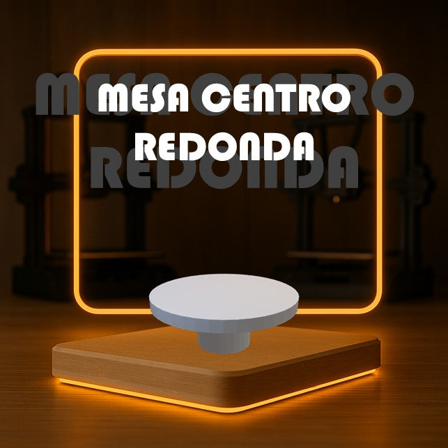 Set de MESA CENTRO REDONDA a Escala para Maquetas – 2 Piezas