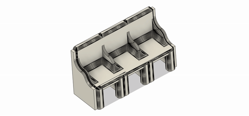 Set de BANCAS SALA DE ESPERA a Escala para Maquetas – 4 Piezas