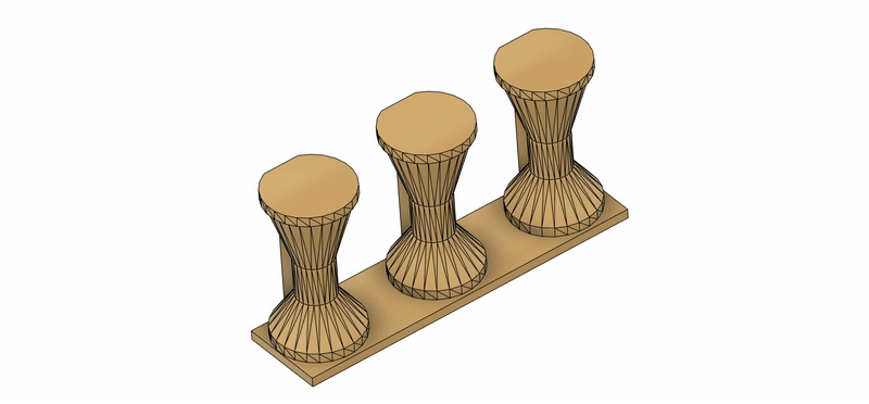 Set de BANCOS a Escala para Maquetas – 5 Piezas