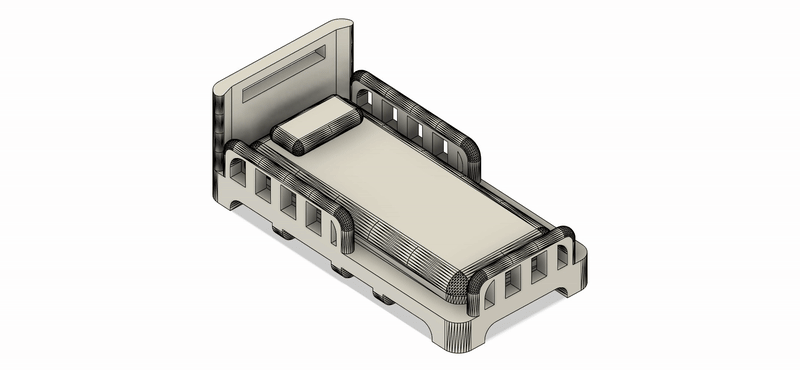 Set de CAMA HOSPITAL a Escala para Maquetas – 2 Piezas