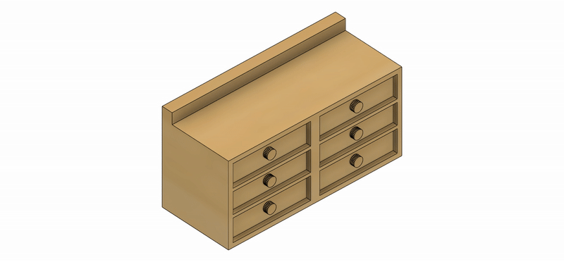 Set de CÓMODA a Escala para Maquetas – 2 Piezas