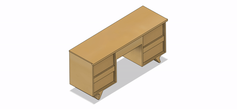 Set de ESCRITORIO 1 a Escala para Maquetas – 3 Piezas