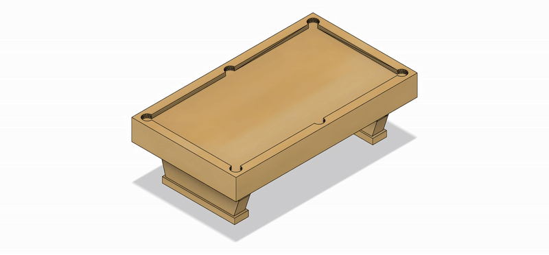 Set de MESA BILLAR a Escala para Maquetas – 1 Pieza