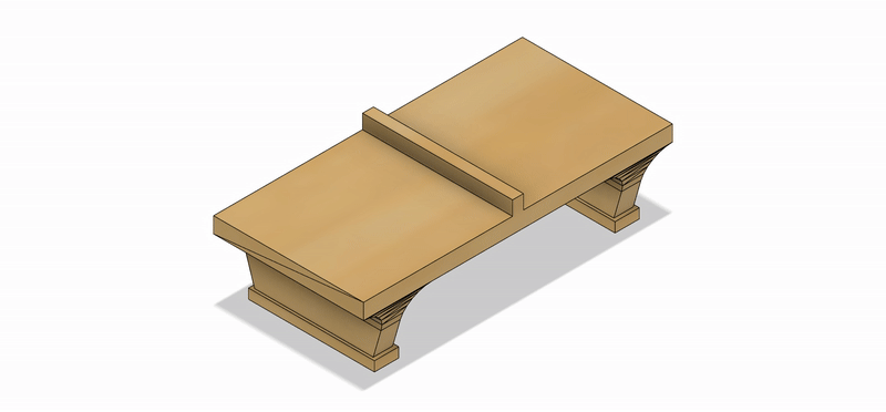 Set de MESA PING PONG a Escala para Maquetas – 1 Pieza