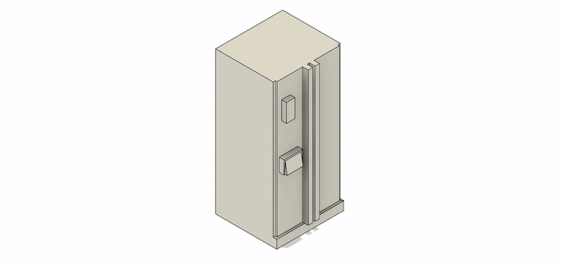 Set de REFRIGERADOR 1 a Escala para Maquetas – 2 Piezas