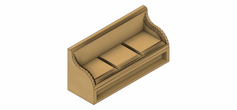 Set de SILLÓN 3 a Escala para Maquetas – 2 Piezas