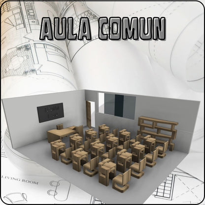 FULL KIT MUEBLES ESCUELA: ESCALA 1:100