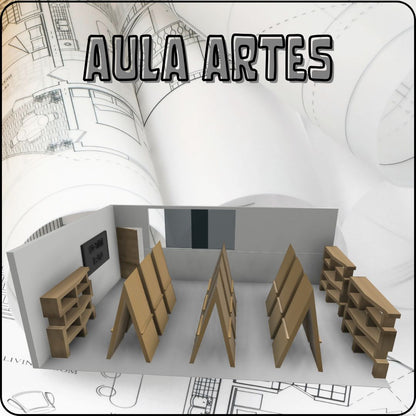 FULL KIT MUEBLES ESCUELA: ESCALA 1:100