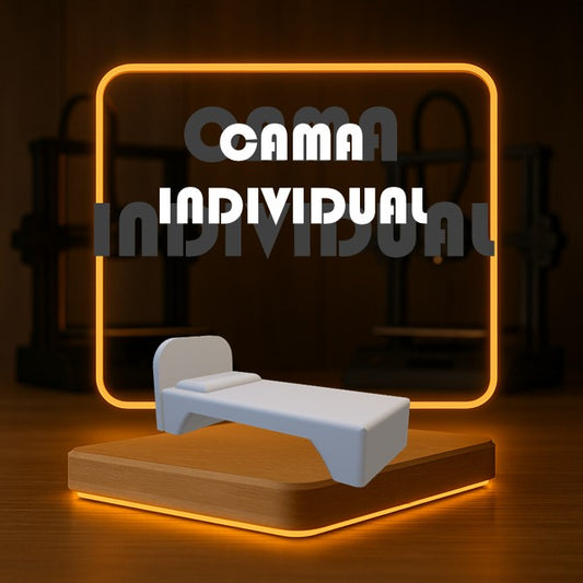 Set de CAMA INDIVIDUAL a Escala para Maquetas – 3 Piezas