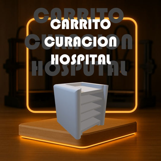 Set de CARRITO CURACIÓN HOSPITAL a Escala para Maquetas – 4 Piezas
