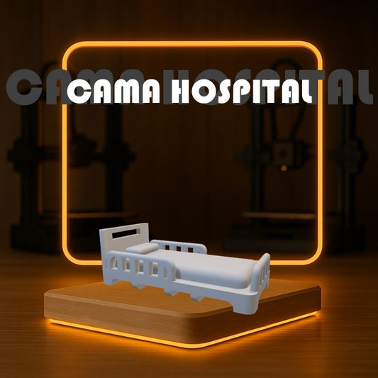 Set de CAMA HOSPITAL a Escala para Maquetas – 2 Piezas