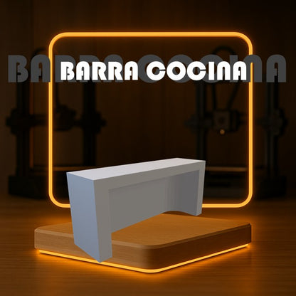Set de BARRA COCINA a Escala para Maquetas – 3 Piezas