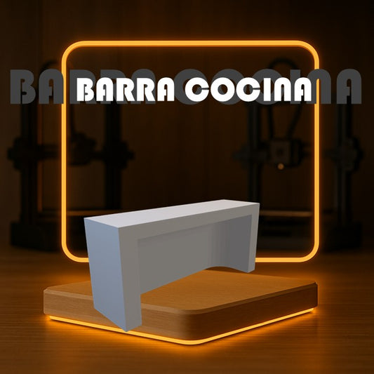 Set de BARRA COCINA a Escala para Maquetas – 3 Piezas