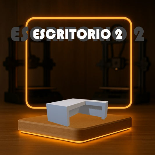 Set de ESCRITORIO 2 a Escala para Maquetas – 2 Piezas