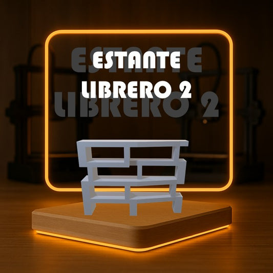 Set de ESTANTE LIBRERO 2 a Escala para Maquetas – 3 Piezas