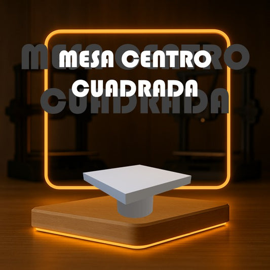 Set de MESA CENTRO CUADRADA a Escala para Maquetas – 2 Piezas