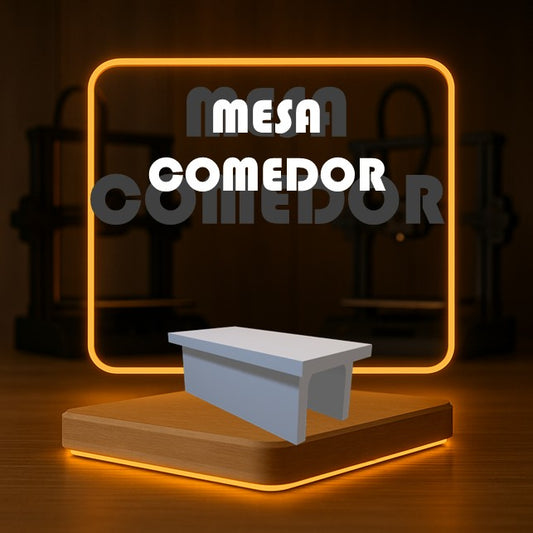 Set de MESA COMEDOR a Escala para Maquetas – 2 Piezas