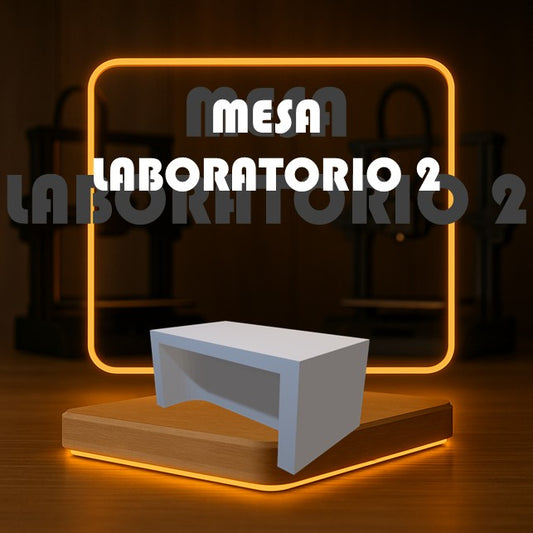 Set de MESA LABORATORIO 2 a Escala para Maquetas – 3 Piezas