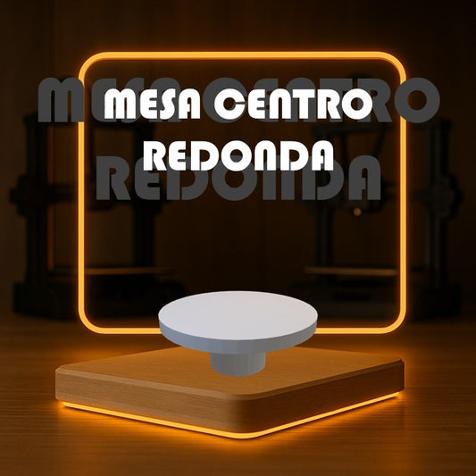 Set de MESA CENTRO REDONDA a Escala para Maquetas – 2 Piezas