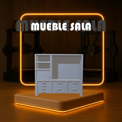 Set de MUEBLE SALA a Escala para Maquetas – 2 Piezas