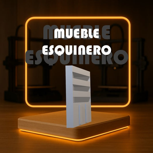 Set de MUEBLE ESQUINERO a Escala para Maquetas – 2 Piezas