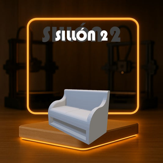 Set de SILLÓN 2 a Escala para Maquetas – 2 Piezas