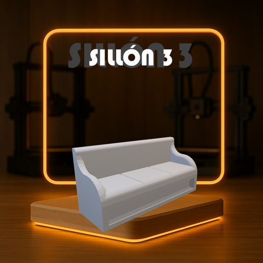 Set de SILLÓN 3 a Escala para Maquetas – 2 Piezas