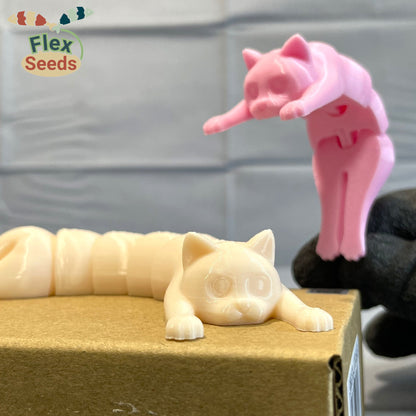 Gato Articulado 3D Flexible – Figura Impresa en 3D Anti Estrés