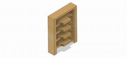 Set de ESTANTE LIBRERO 3 a Escala para Maquetas – 3 Piezas