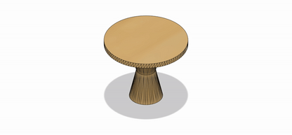 Set de MESA REDONDA ALTA a Escala para Maquetas – 3 Piezas